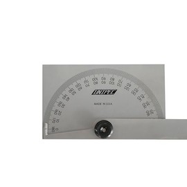 Made in USA | Unipec UNI5170 0-180° Rectangle Protractor w/6" Arm, Stainless Steel Square Head
