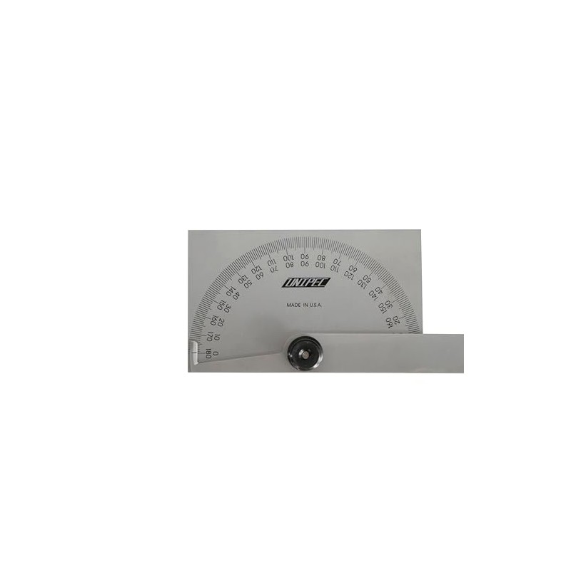 Made in USA | Unipec UNI5170 0-180° Rectangle Protractor w/6"