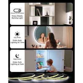Under Cabinet Lighting, 2 Pack 13FT COB Led Light Strips Motion Sensor Light Indoor, 5000mAh Rechargeable Battery Operated Motion Activated Stair Shelf Closet Under Cabinet Led Strip Lights Kitchen