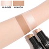 FOCALLURE 2 Pcs Mineral Cream Contour Stick,Moisturize Highlighter and Bronzer