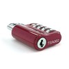 DOT Certified TSA 4 Dial Lock Key Red