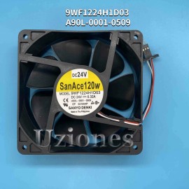 Uziones For SanyoAce 120 9WF1224H1D03 A90L-0001-0509 DC 24V 0.32A Fanuc Cooling Fan 3Pin