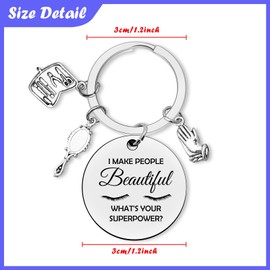 Makeup Artist Gifts for Women Men Estheticians Gift Keychain Makeup Lovers Gifts Lashes Girl Gift Eyelashes Artist Jewelry Cosmetology Gift Beautician Gift Lash Artist Graduation Gift Thank You Gifts