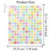 840 Pieces Round Dot Small Letter Number Stickers, 5 Sheets