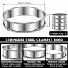 12 PCS Crumpet Rings 10cm Stainless Steel Baking Rings, Dishwasher