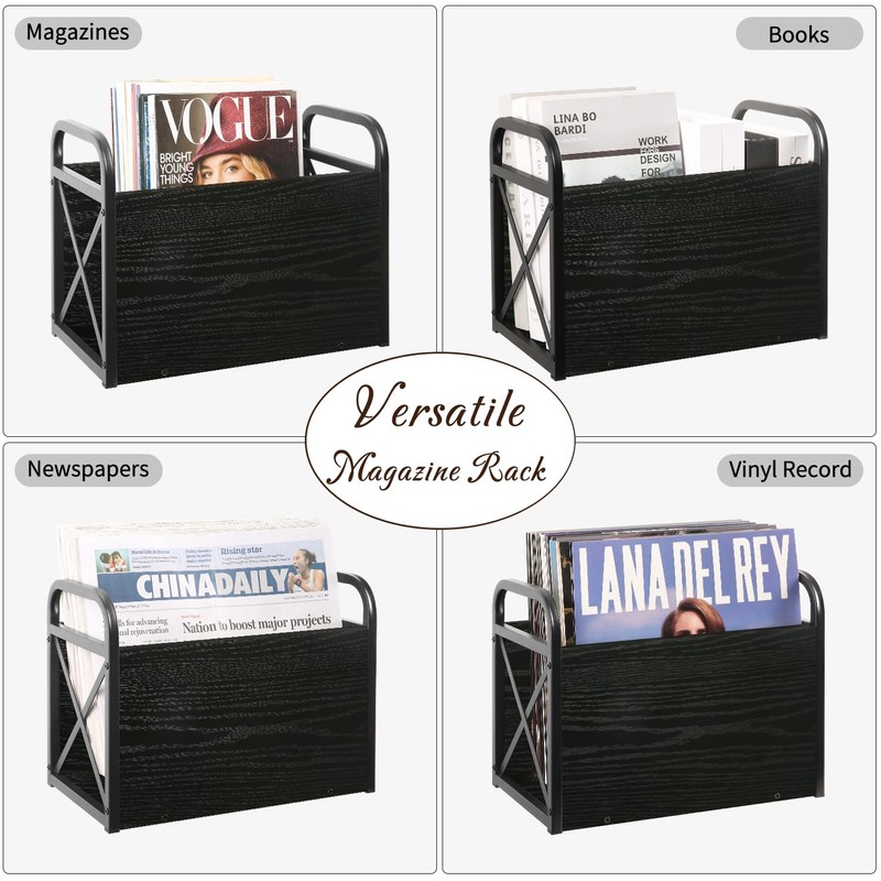YINMIT Magazine Holder, Magazine Rack Floor, Magazine Storage Basket, Folder