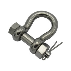 Stainless Steel Bow Shackle with Safety Pin 2 Ton 12MM (Marine Lifting Load Rated)