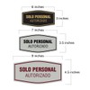 Signs ByLITA Fancy Solo Personal Autorizado Sign (Black) - Small