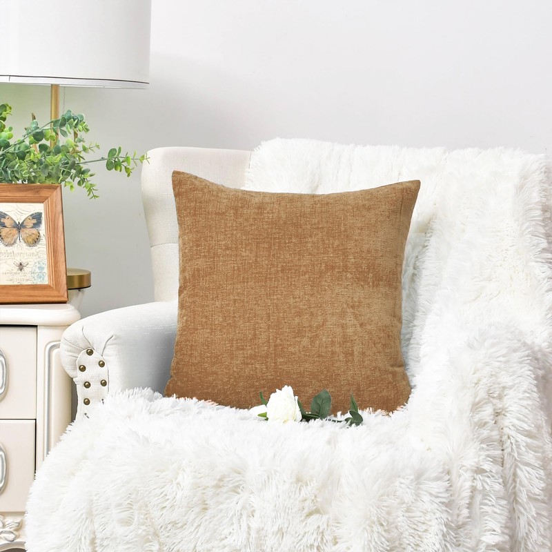 CaliTime Pack of 2 Cozy Throw Pillow Covers Cases for