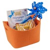 LaFiore24 Small Stable Basket Felt Oval Orange