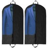 2PCS Black Suit Bag, Coats Carrier Breathable Dust Cover Storage