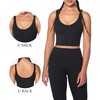 Sunzel Women's Crop Tank Sports Bra V-Neck Longline Wirefree Padded