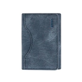 TECHMADE ETRES Smart Wallet Herren Damen – Magnetische Brieftasche mit RFID-Kartenfächern, Jeans-Design, kompatibel mit MagSafe, Made in Italy, Slim und kompakt, blau