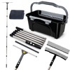 Window Washing Kit with Extension Pole(19–94.5"), Window Squeegee with Extension