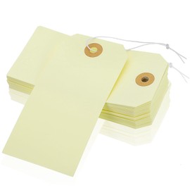 Ouligay 50 Stück Preisschilder Anhänger 12x6cm Preisetiketten Flohmarkt Geschenkanhänger zum Beschriften Anhänger Etiketten Hängeetiketten Groß Hang Price Tags für Kleidung Schmuck Display