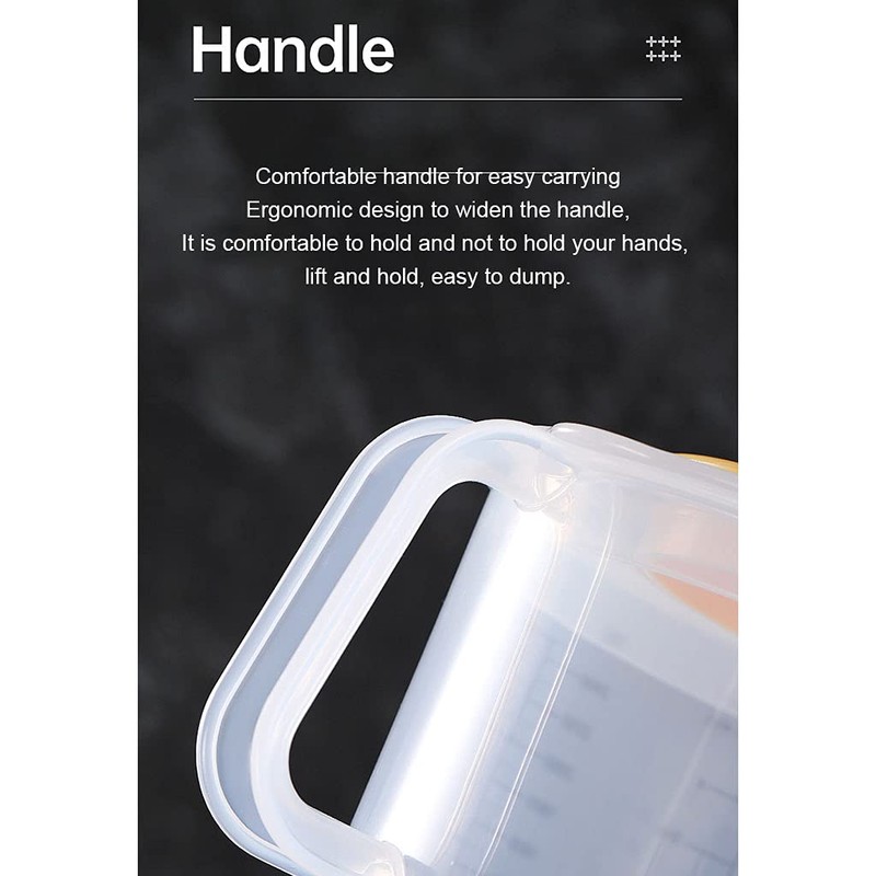 HUANIZI 1 x 2.5L Mixing Bowl with Lid, Transparent Mixing