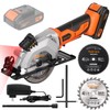 Yunirvana Mini Circular Saw, 20V 3400RPM Professional Cordless Circular Saw,