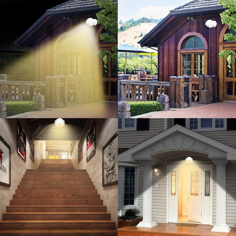 BIGLIGHT Battery Operated Motion Sensor Spotlight, Wireless LED Flood Light