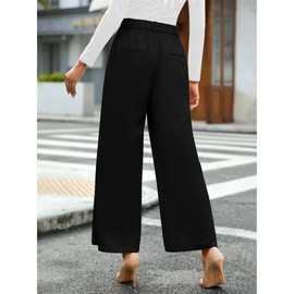 GRAPENT Women's Y2K Fashion Pants - High Waisted, Straight Leg, Wide Pants - Grey, Size X-Large/16-18