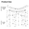 Aiyraa Silver Just Married Banner, Just Married Wedding Decorations