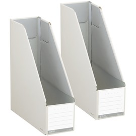 Kokuyo File File Box Neos Stand Type A4 2-Piece Set Off White Fu-NEL450WX2