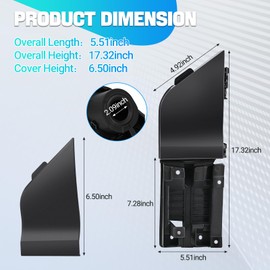 Fuel Gas Filler Door Housing Pocket Hinge + Black Cover Compatible with 2015-2023 Ford Transit Vans 150 250 350 HD - Replace # CK4Z-5427936-A CK4Z-5427936-F