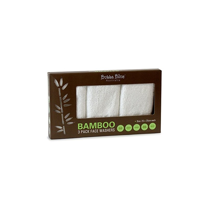 Bubba Blue Bamboo Viscose/Cotton Baby Bath Face Towel Washers Super