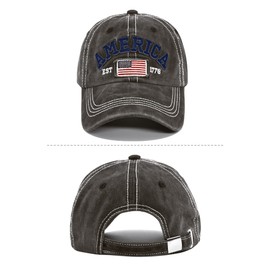 FEOYA Unisex Patriotic Baseball Hats for Men Women Adjustable American Flag Caps Vintage USA 4th of July Hats Washed Embroidered Distressed Hat Hip Pop Sports Sun Caps