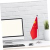 DOITOOL 2 Sets China Table Flag with Metal Base Decorative