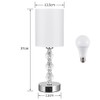 Clora Touch Bedside Crystal Lamp for Bedrooms Nightstand with USB