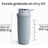 SmartShake Botella Mezcladora de Acero en Líquido, 900 ml para