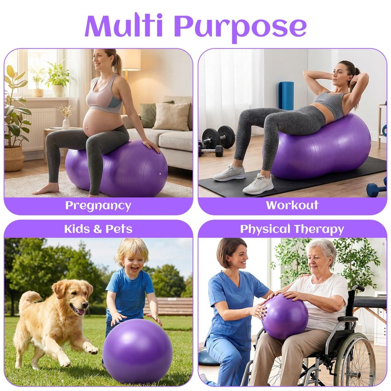 Ckhoid 2PCS Peanut Balls 35.43×17.71 inch Exercise Yoga Pregnancy Ball