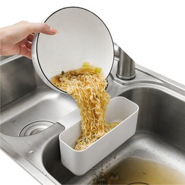 Sink Drain Strainer Basket Kitchen Sink Strainer Sink Food Catcher Kitchen Food Residue Waste Leftovers Strainer Over Sink Triangle Suction Cup Corner Sink Strainer Bags