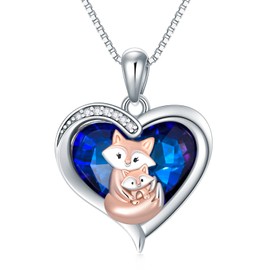 Koala/Elephant/Dinosaur/Owl/Turtle/Otter Pendant Necklace for Women, 925 Sterling Silver, Animal Mother Daughter Necklace, Birthday, Mother's Day Jewellery, Gifts for Mother and Daughter, Sterling