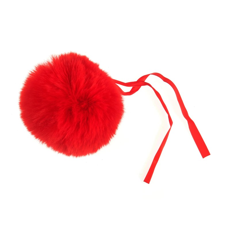 Trimits Faux Fur Pom Pom Medium 6cm Assorted Colours Natural
