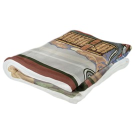 Northwest Art Mall Tacoma Washington Fat Tire Bike Ultra Fleece Bed Sofa Travel Cozy Blanket from Travel Artwork by Artist Paul A. Lanquist 50" x 60".