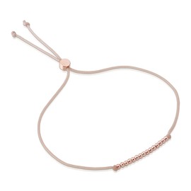 Lucky Feather Quinceanera Gifts for 15 Year Old Girls; 15th Birthday Bracelet with 15 14K Rose Gold Dipped Beads Marking Each Year on Adjustable Cord (rose-gold-plated-base)