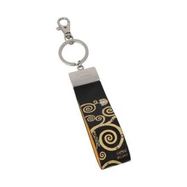Goebel Artis Orbis Gustav Klimt The Tree of Life Lanyard Novelty 2020 67051091 and Set of 4 EKM Living Stainless Steel Straws, black