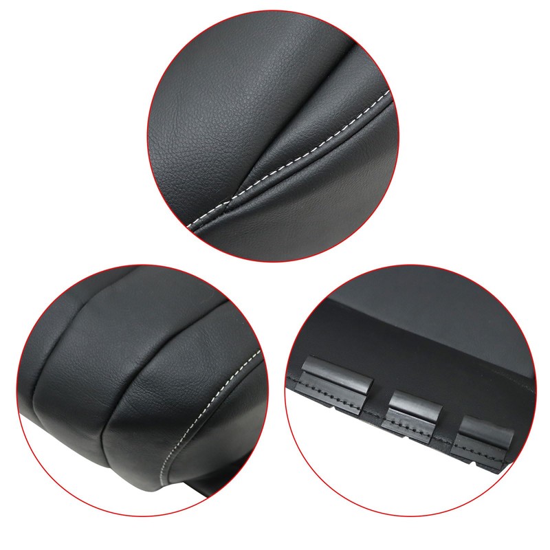 NLQR Driver Side Bottom Microfiber Leather Seat Cover Black Compatible