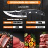 Cuchillo Forjado a Mano Vikingo，Yeeclot Martillado Cuchillos Chef De Cocina
