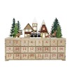 PIONEER-EFFORT Wooden Advent Calendar with LED Lights, 24 Drawers Countdown