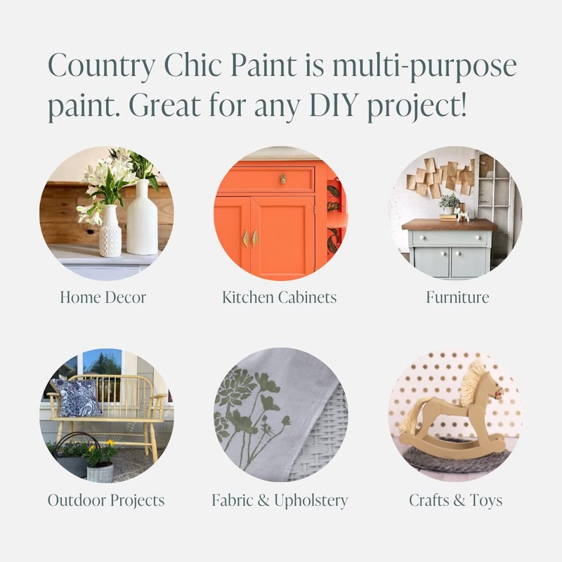 Country Chic All-in-One Chalk Paint for Furniture, Cabinets, Home Decor,