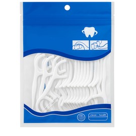 Dental Floss Picks 50 Count Tooth Flossers with Toothpick End, Soft Flexible Thread for Gum Care, Easy Grip Handle for Teeth Cleaning, Oral Hygiene Tool for Daily Use, Travel & Home