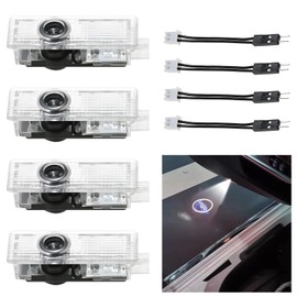 4 Pieces Car Door Lights Logo for Mini Cooper R55 R56 R57 R58 R59 R60 R61 F54 F55 F56 F57 Puddle Lights Logo Projector Courtesy LED Ghost Shadow Light Projector Lamps (New Blue)