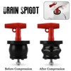 T-Handle Scupper Plugs Expansion Rubber Plugs Boat Drain Plug Twist-Turn