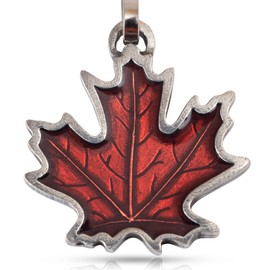 DANFORTH - Maple Leaf/Autumn Zipper Pull, Charming Pewter Clip-on Zipper Accessory Gift for Jacket, Purse, Bag or Backpack, Handcast in USA, Measures 1" High