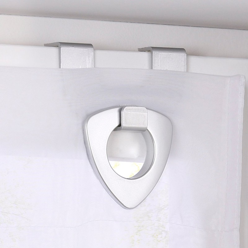 1 tenda a pacchetto con ganci a U, colore bianco,