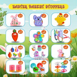 600 Pcs Easter Basket Stuffers for Kids Party Favors,Easter Fillers,Fidget Toys,Bulk Easter Toys,Stocking Stuffers Birthday Gifts,Carnival Treasure Classroom Prizes Box,Pinata Fillers,Easter Egg Hunt