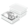 Doryh 3 Pack Commercial Bus Tubs with Lids, 13 L