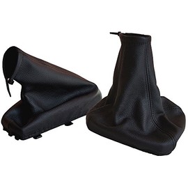 Lever Cuff Shift Boot and Handbrake Cuff Handbrake Boot Set Genuine Leather